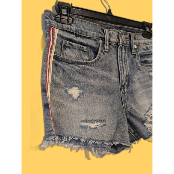 Blank NYC Women's Distressed Denim Shorts Size 25 The Barrow Stripes NEW W/ TAGS - Picture 2 of 15